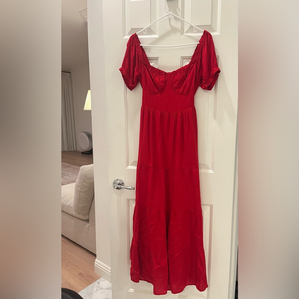 Hollister Red Maxi Dress
